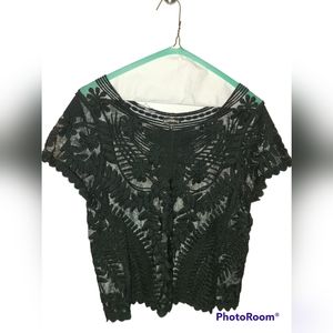 Express Black Sheer Top Size M
